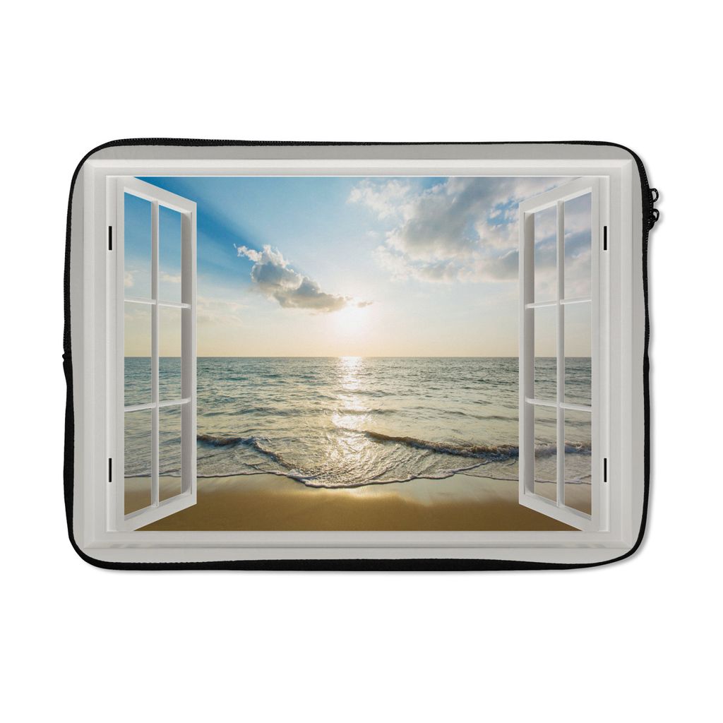 MuchoWow Laptop Hülle 13 Zoll Aussicht - Sonne - Meer Laptoptasche - Laptophülle - Sleeve - Rundumschutz