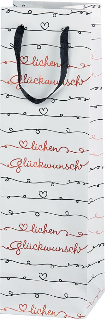 SUSY CARD Flaschentüte "Feelings" für 1 Flasche Produktbild 