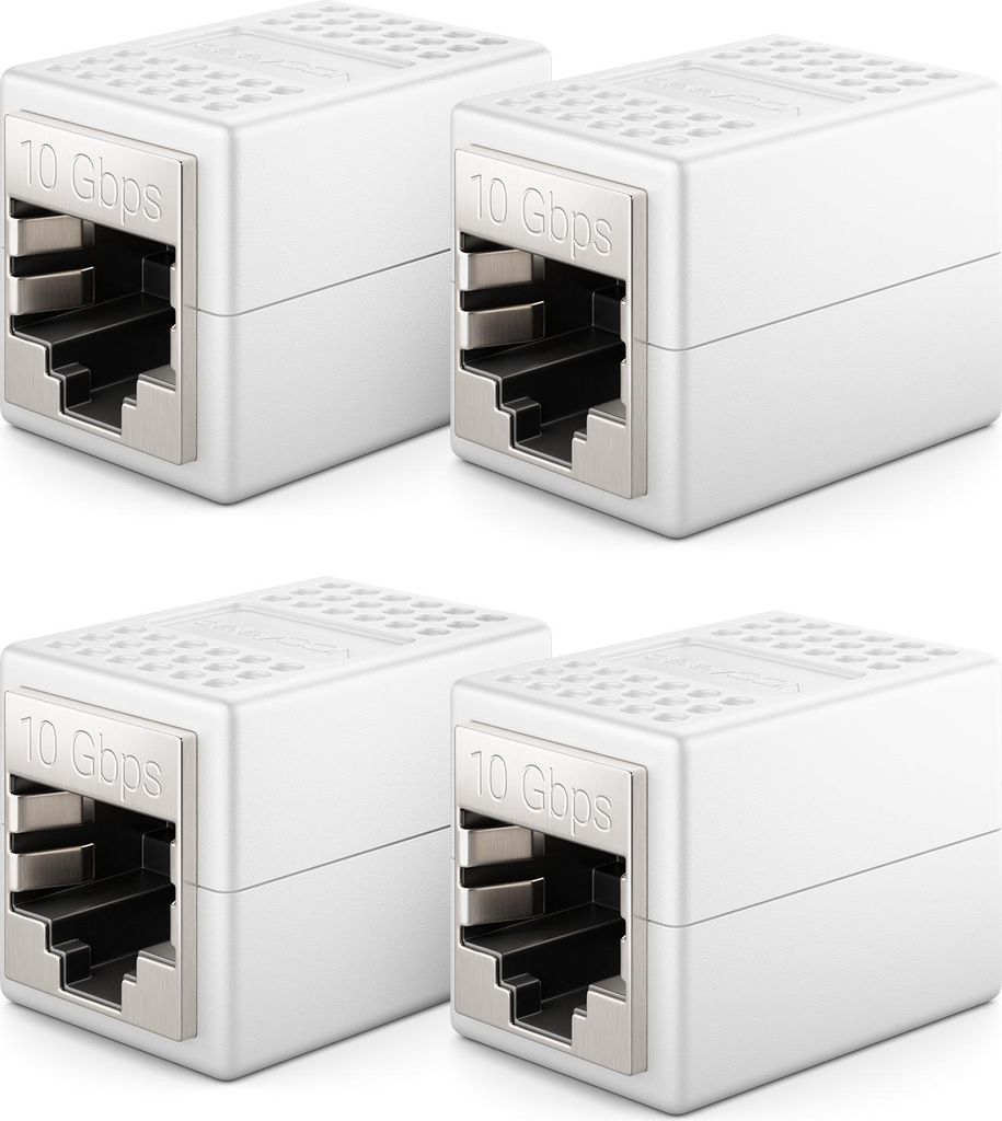 deleyCON LAN Kabel Verlängerung RJ45 Kupplung (10 Gbit/s) Verbinder für Cat8/Cat7/Cat6/Cat5 Ethernet Cable Patchkabel Netzwerkkabel Netzwerk Adap...