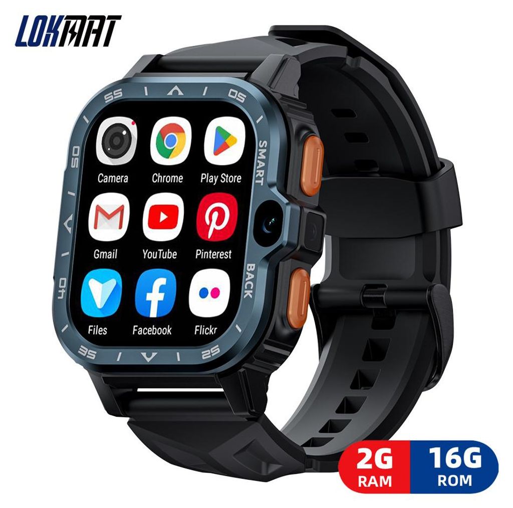 Telefon Smart Watch APPLLP 4 MAX Vollnetzwerk-Plug-in-Karte WLAN-Videoanruf Marineblau (16G)