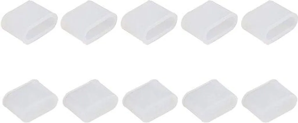 Lot de 10 Bouchons Anti-Poussière Type C Transparents pour Smartphone