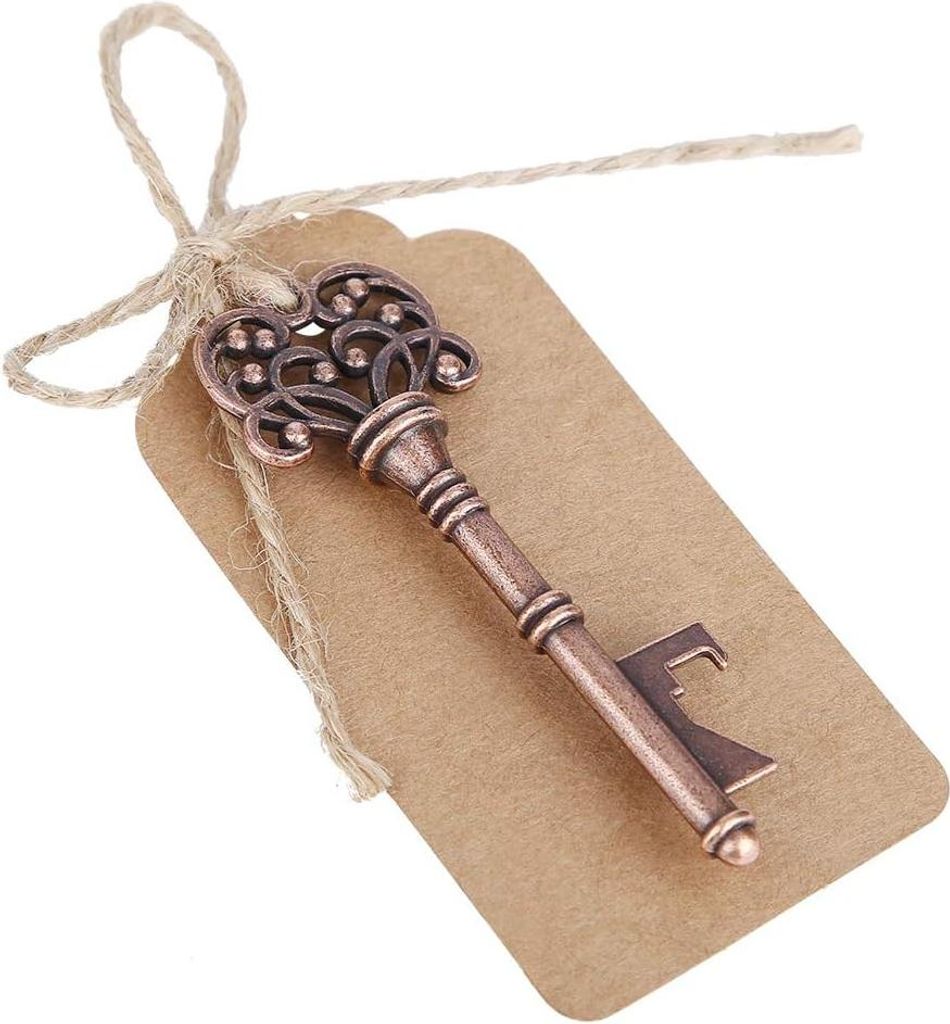 12 Stück Vintage Schlüssel Flaschenöffner mit Umkartons - Gastgeschenk Hochzeit Party Bankett Bar Zubehör.