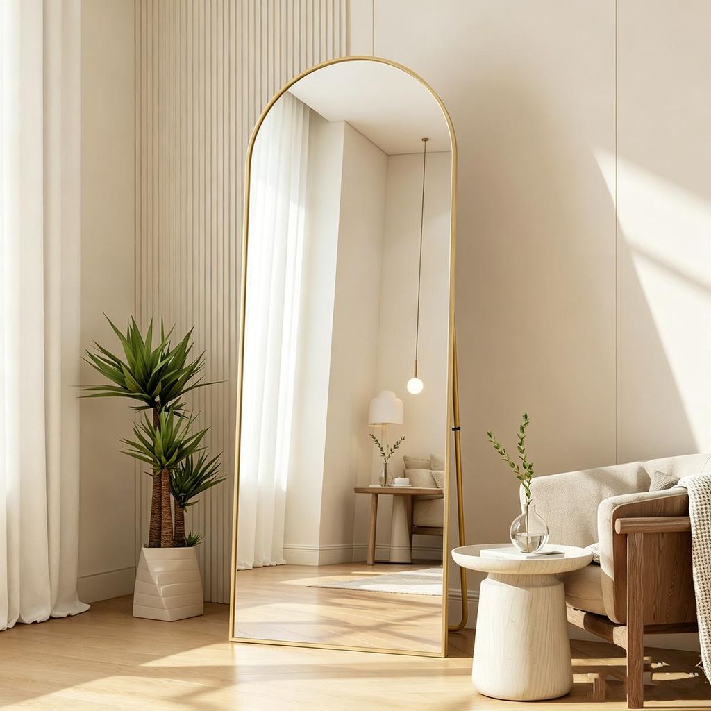 INONEFT Bogen Ganzkörperspiegel,173×63 cm Gewölbter Produktbild 