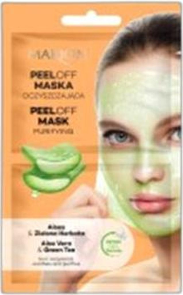 Marion, Maska do twarzy peel-off oczyszczająca, Aloes & Zielona Herbata 18ml