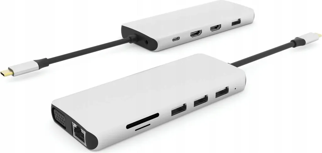 Station de Travail USB-C pour Télétravail - HDMI VGA et Ethernet LAN