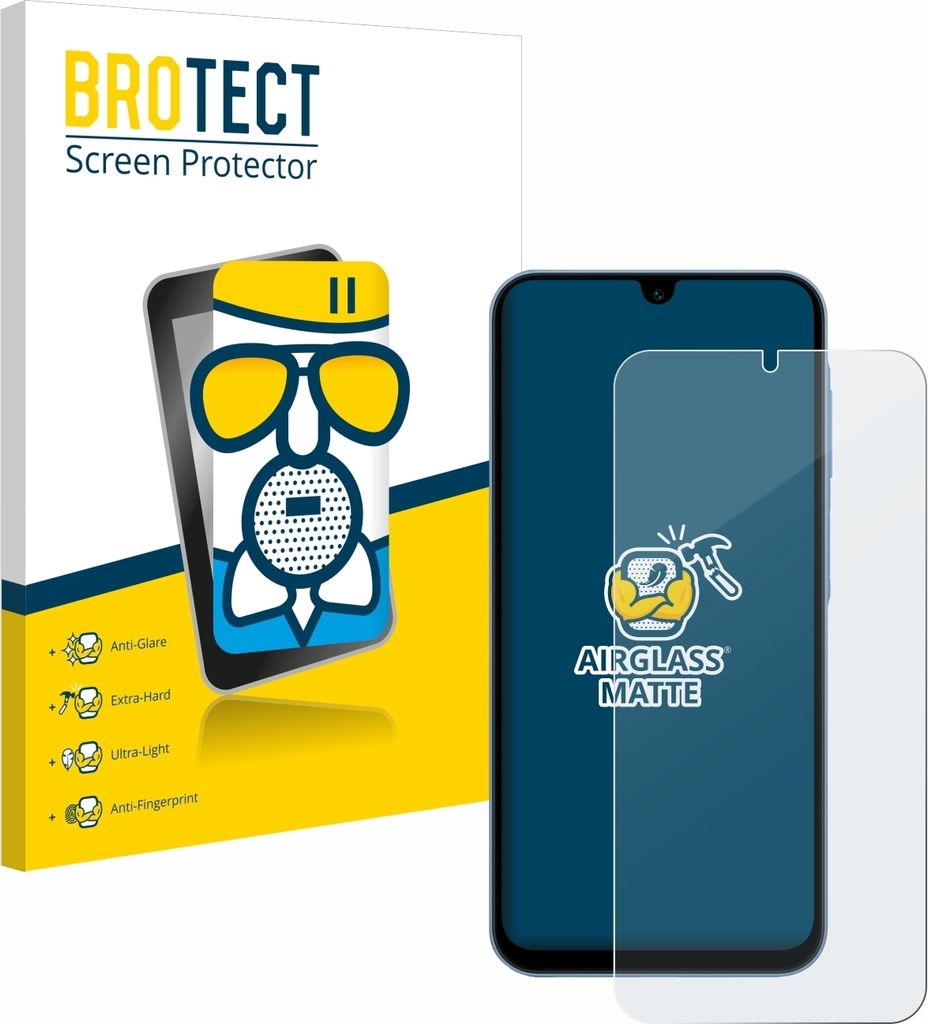 BROTECT Entspiegelungs Schutzglas für Samsung Galaxy A15 5G Schutzfolie Panzer Folie Glas Display Schutz matt