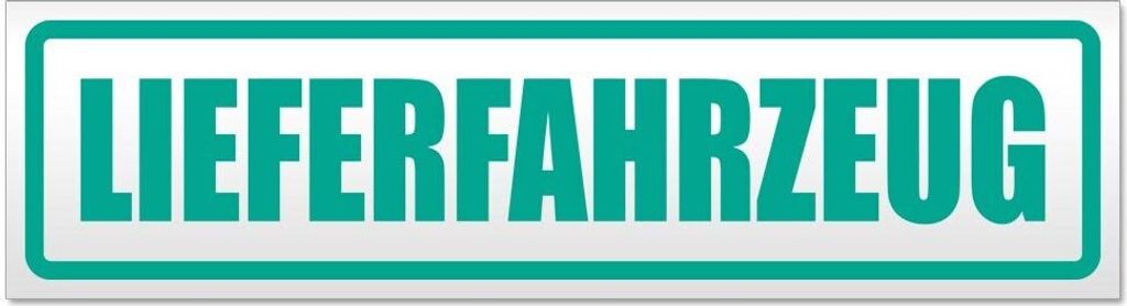 Kiwistar - Autoaufkleber - Türkis - 30 x 8 cm - Lieferfahrzeug - Hinweis Aufkleber Sticker für Auto, Kfz, Fahrrad, PKW, LKW