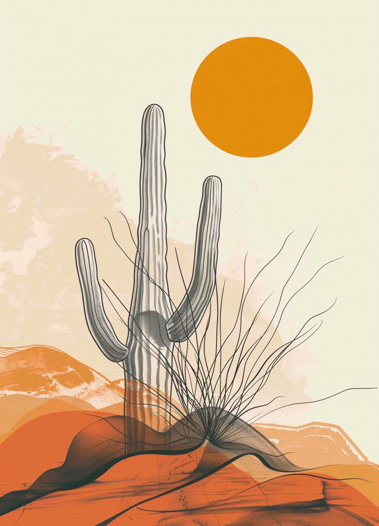 Plakat 20,5x28,4cm Wüsteneinsamkeit