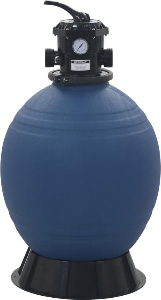 vidaXL Pool-Sandfilter mit 6-Wege-Ventil Filterkessel Blau 560 mm