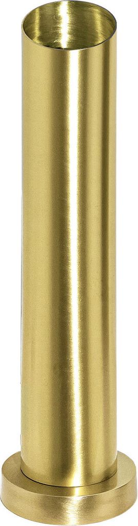 Tischlampe Messing massiv E27 D: 8,5 cm rund 43 cm in Bronze hell Modern