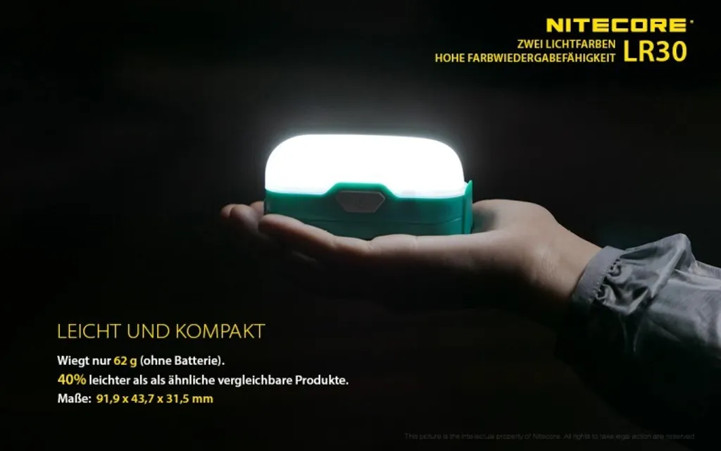 Lanterne de Camping Nitecore LR30 Lampe de Tente Mobile à Diffusion 360° - 5