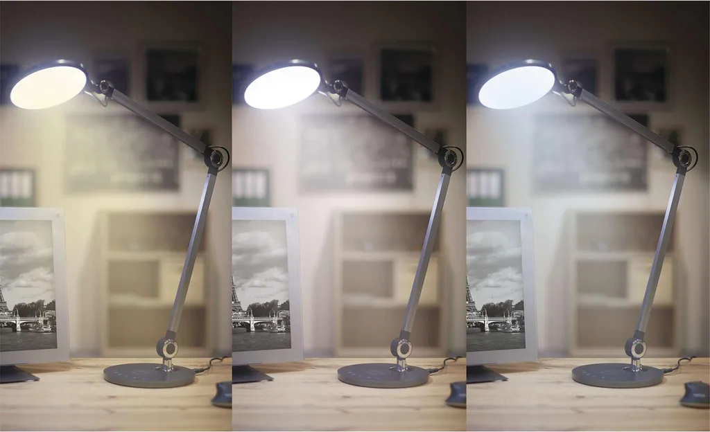 Lampe LED 9,2W 640lm dimmable avec station de charge USB intégrée EMOS - 6