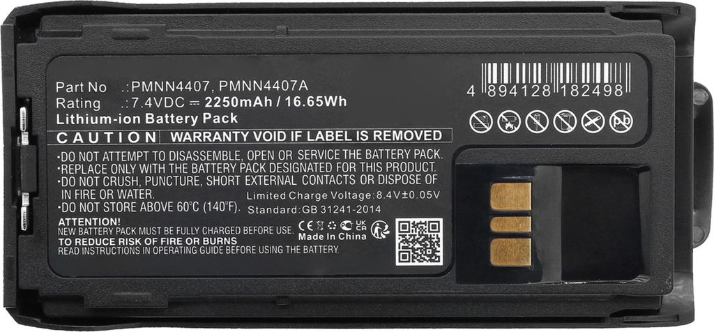 CELLONIC 1x Akku für Funkgerät Kompatibel mit Motorola R7, PMNN4407 - (2250mAh, 7.4V)