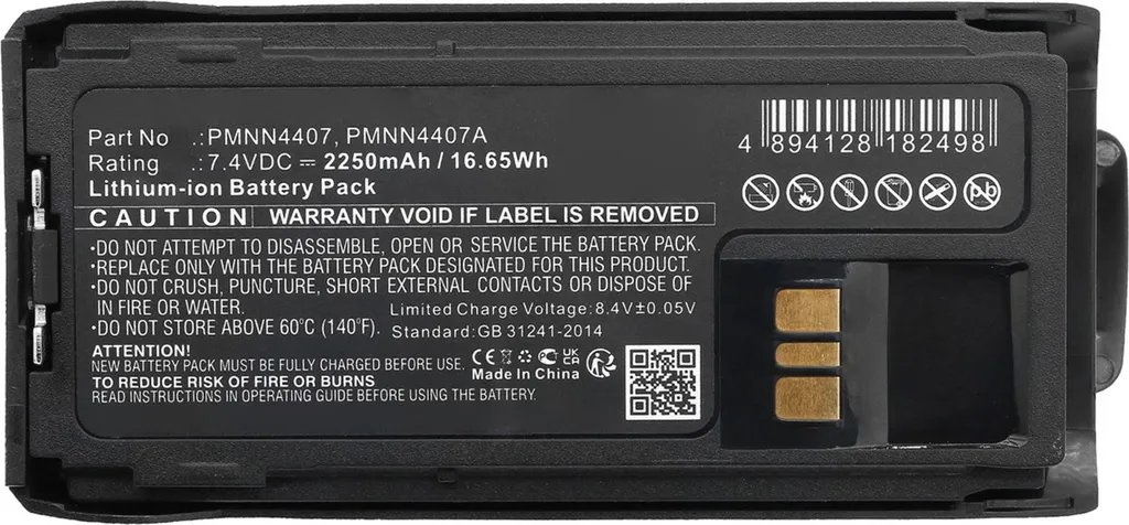 Batterie de Rechange pour Motorola R7 PMNN4407 - Accu Radio 2250mAh