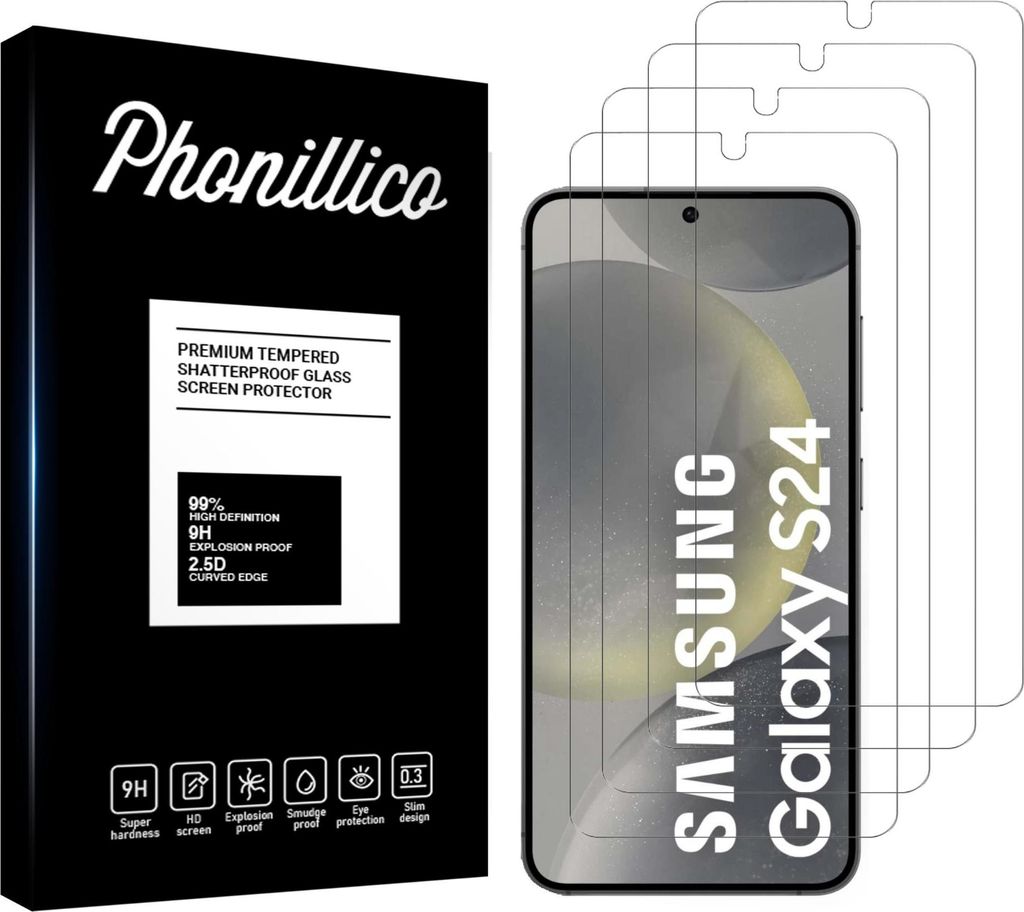 Vetro temperato per Samsung Galaxy S24 [4 pezzi] Pellicola Immagine del prodotto 