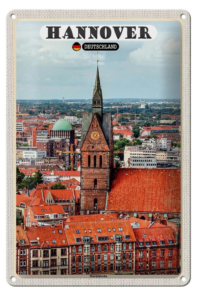 Blechschild Städte Hannover Marktkirche Altstadt 20x30cm