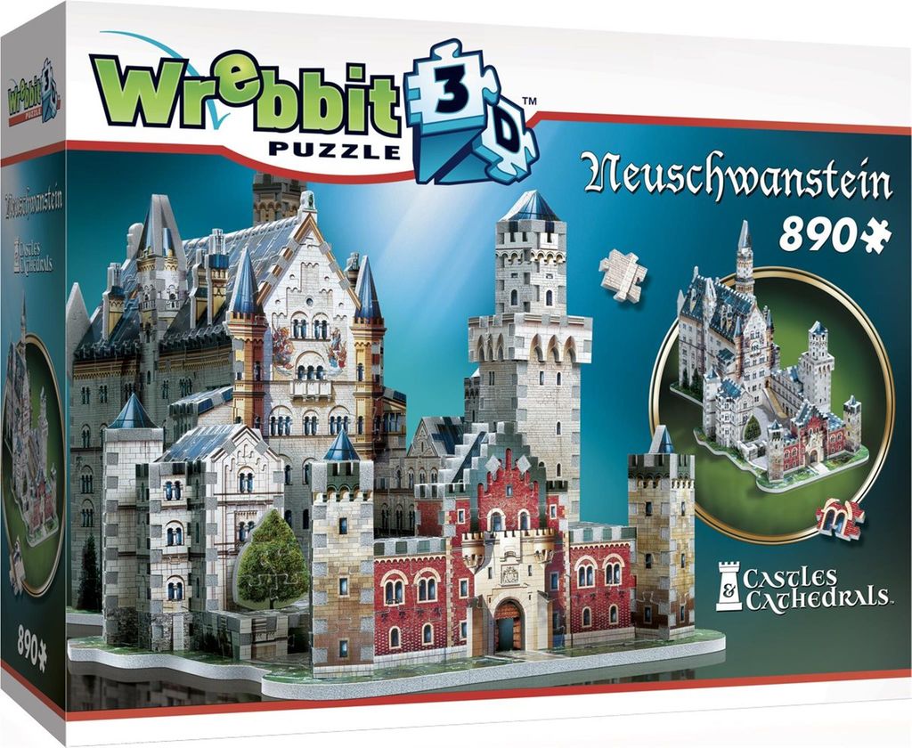 WREBBIT 3D puzzle Zámek Neuschwanstein 890 dílků Obrázek produktu 