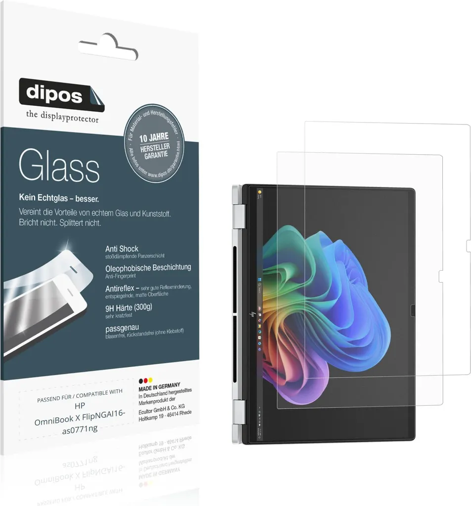 Proteggi il tuo Stile: 2x Pellicola 9H per HP OmniBook X Flip Opaca