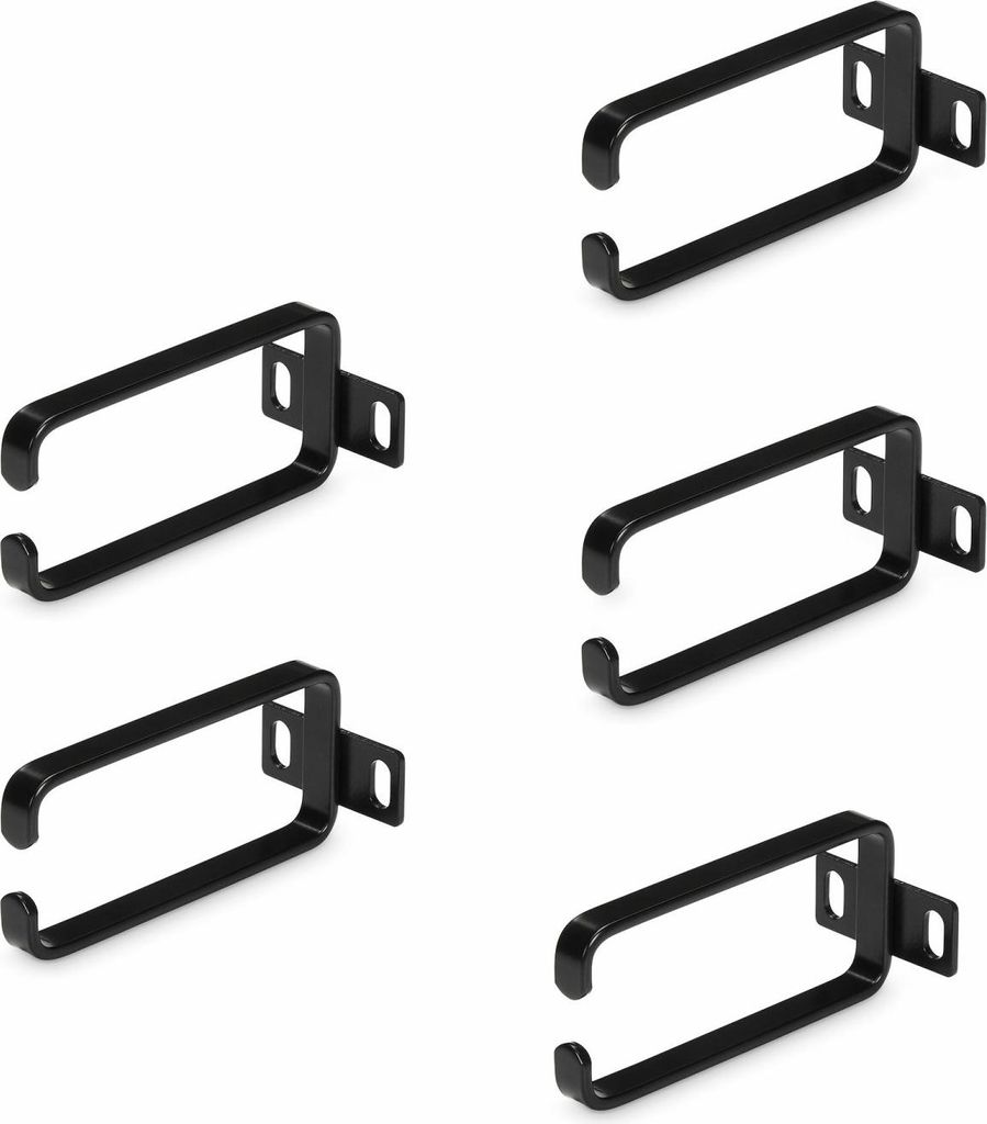 StarTech.com 5-Pack 1U Vertical Cable Management D-Ring Hooks, Cable Manager For 19" Server Racks/Cabinets, Network Rack Wire Organizers, Cable Gui...
