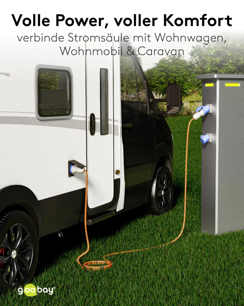 Câble de camping CEE 10 mètres robuste avec prise 16A pour extérieur - 4