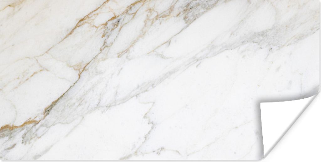 MuchoWow Poster Marmor - Stein - Weiß - Gold - Marmoroptik - Stein - Luxus 40x20 cm - Poster für die Wand - Poster Schlafzimmer