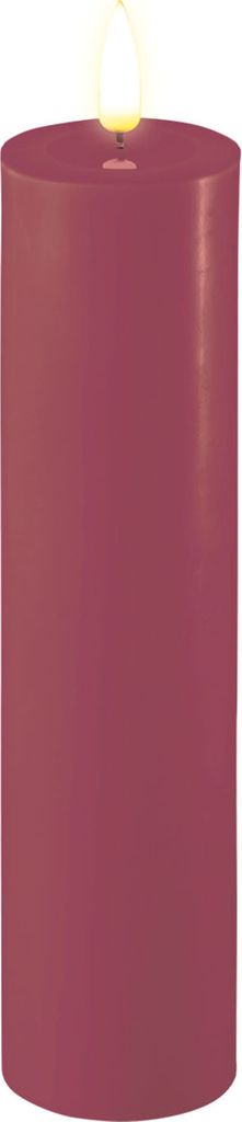 LED Kerze Magenta 5 x 20 cm