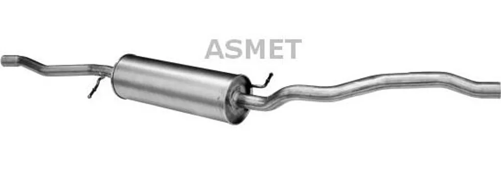 Pot d'échappement intermédiaire ASMET 19033 compatible Alhambra