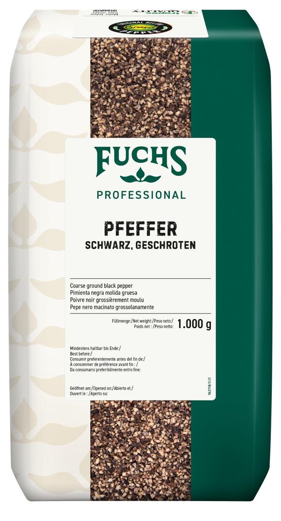 Fuchs 380792005 Fuchs schwarzer Pfeffer geschrotet Gewürz, Productafbeelding 