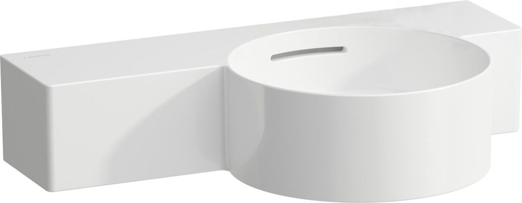 LAUFEN VAL Handwaschbecken, ohne Hahnloch, Ablage links, mit Überlauf, schneidbar, 550x315mm, H8152840008131