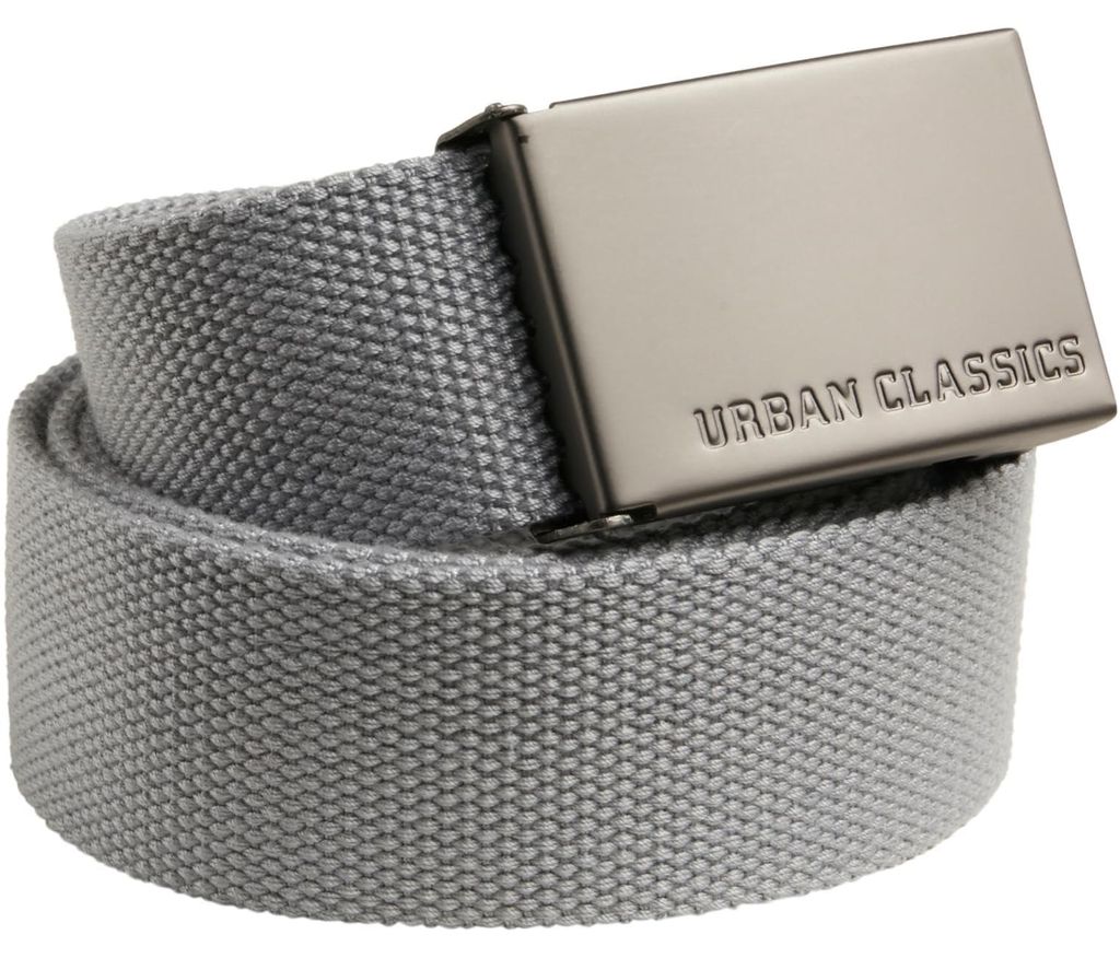 Urban Classics Gürtel Canvas Belt Uni, grey, Produktbild 