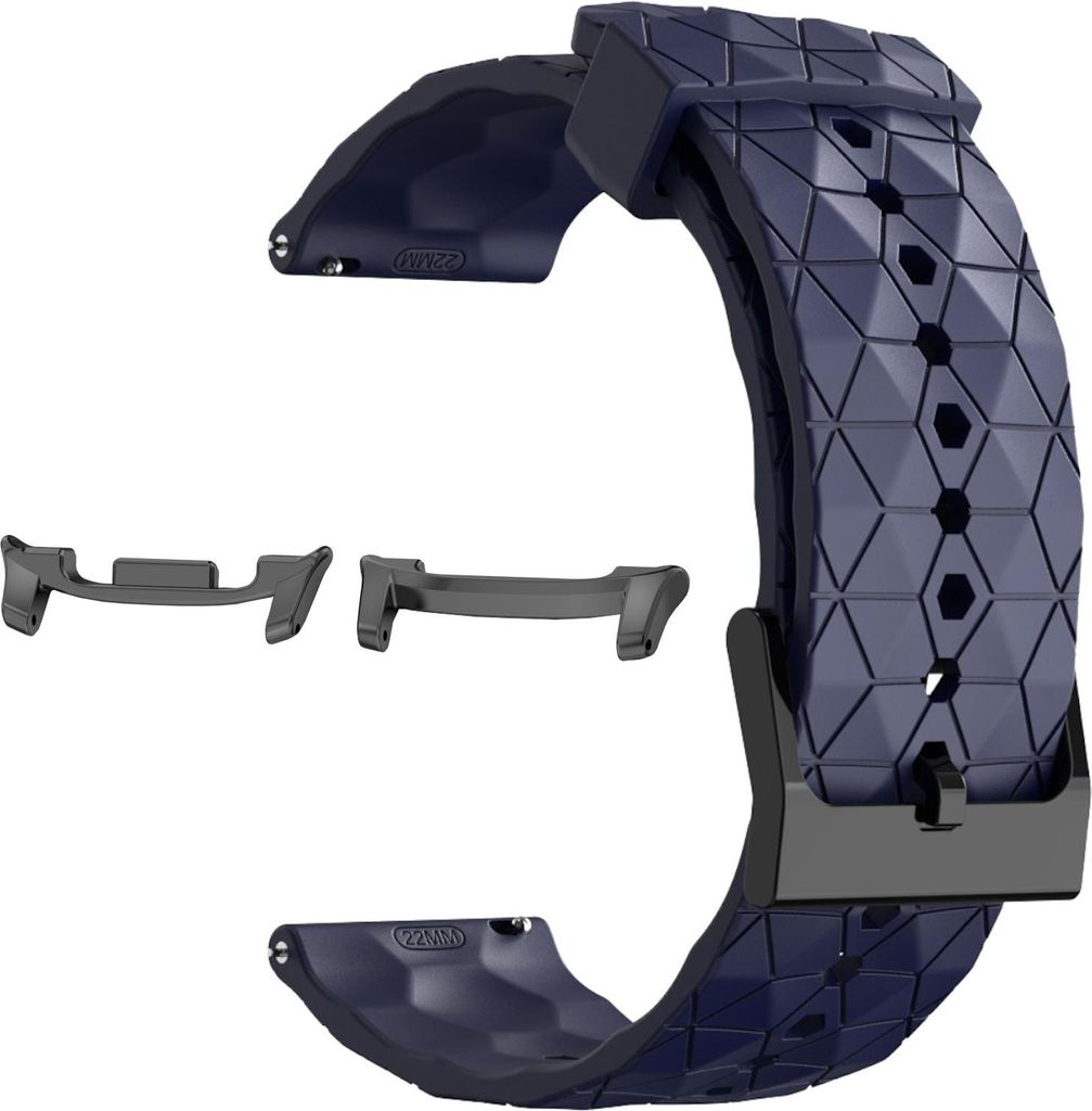Für Samsung Galaxy Watch 8 / 8 Classic / Ultra 2 Silikon Fußball Design Ersatz Arm Band Dunkelblau