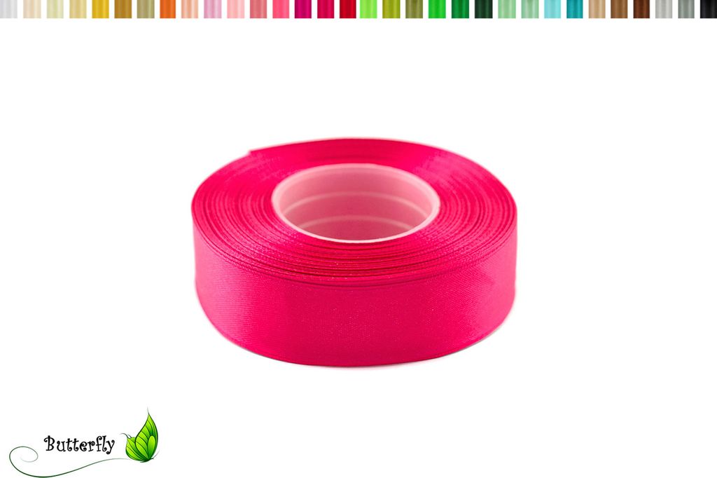 Satinband 25mm x 32m Rolle, Farbe:051 fuchsia