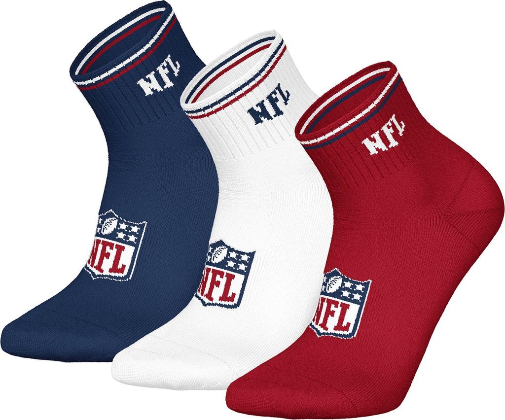 NFL Uni Quarter-Socken, 3er Pack - NFL Shield 3Pack Quarter Produktbild 