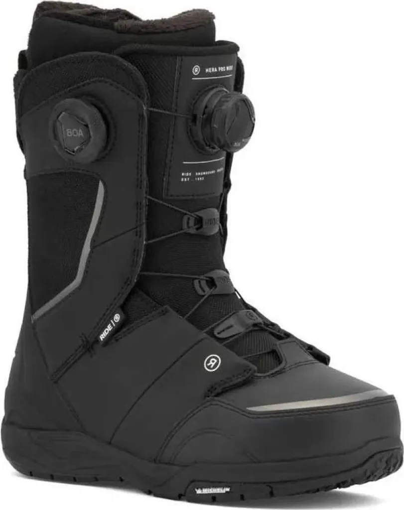 Bottes Snowboard Femme Confortables : Ride Hera Pro Wide Noir 24.0