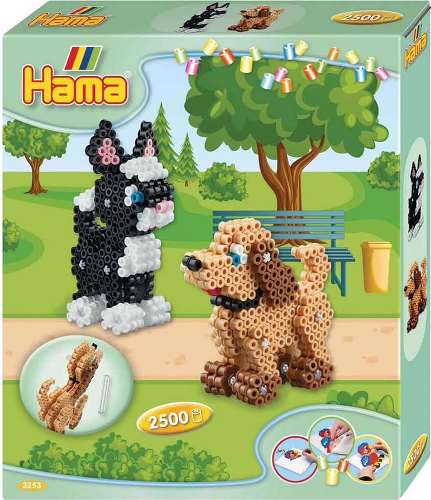 Hama nažehlovací korálky midi 3D "Pes a kočka" dárkové Obrázek produktu 