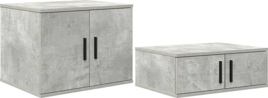 Möbel Beistellschrank Betongrau 118x41x40 cm Holzwerkstoff - Nachttische & -schränke 866662