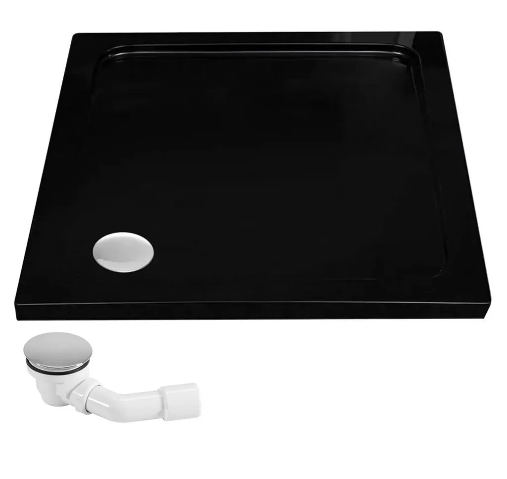 Piatto Doccia 90x90 Nero Rea Savoy Black: Design Moderno e Sifone