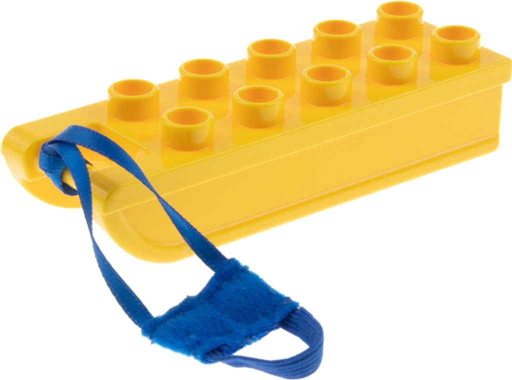 1x Lego Duplo Schlitten gelb Schnur Zug Geschirr blau Produktbild 