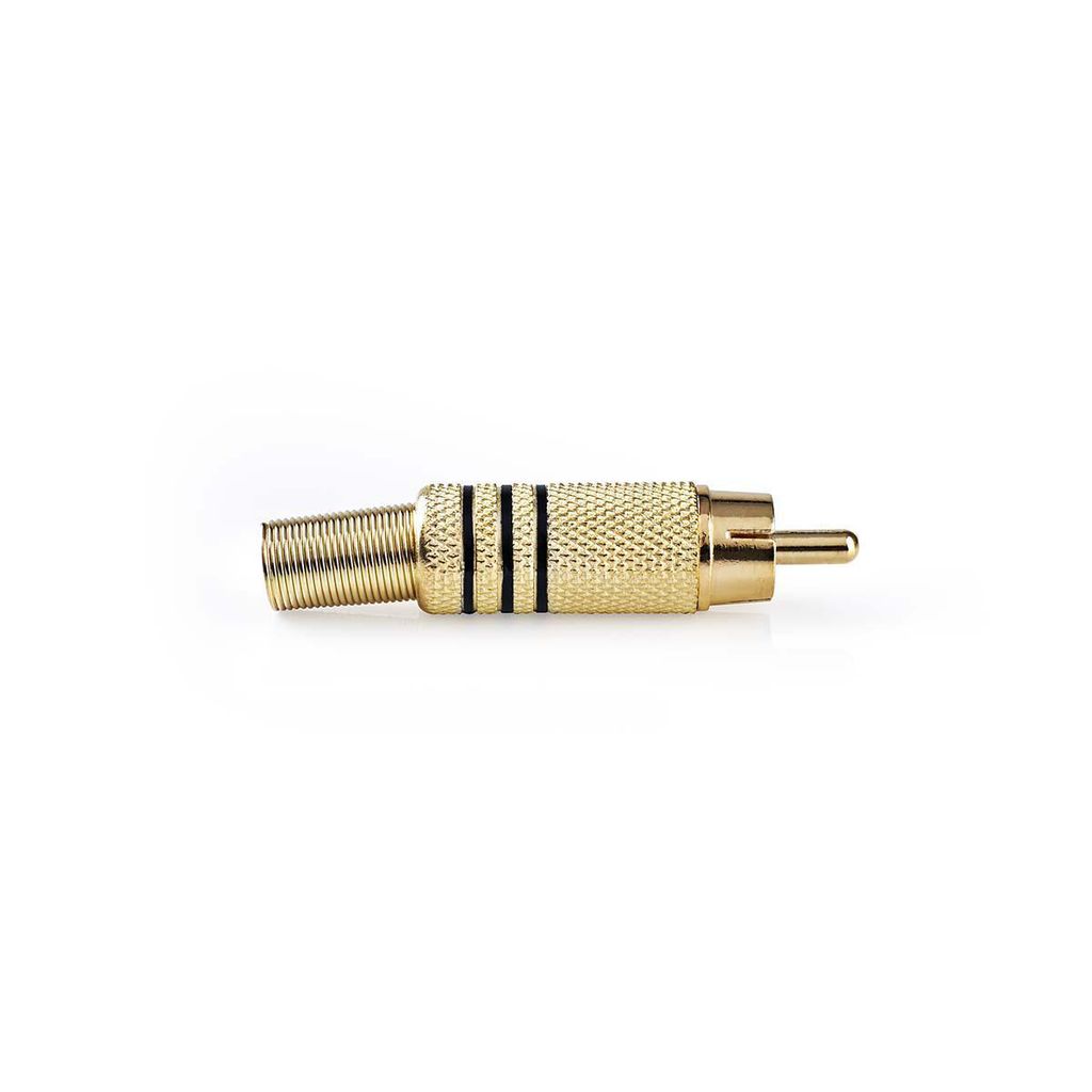 Nedis Gold Rca-stecker Gerade Vergoldet Zum Löten Metall Kabeleingang 7 Mm One Size