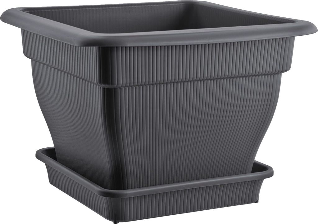 Bac à plantes XXL 60 x 60 avec réservoir d'eau et soucoupe Image du produit 