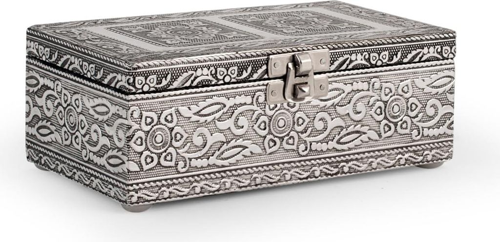 H&H Giaya Holz- und Aluminiumbox, rechteckig, 9x16,5cm