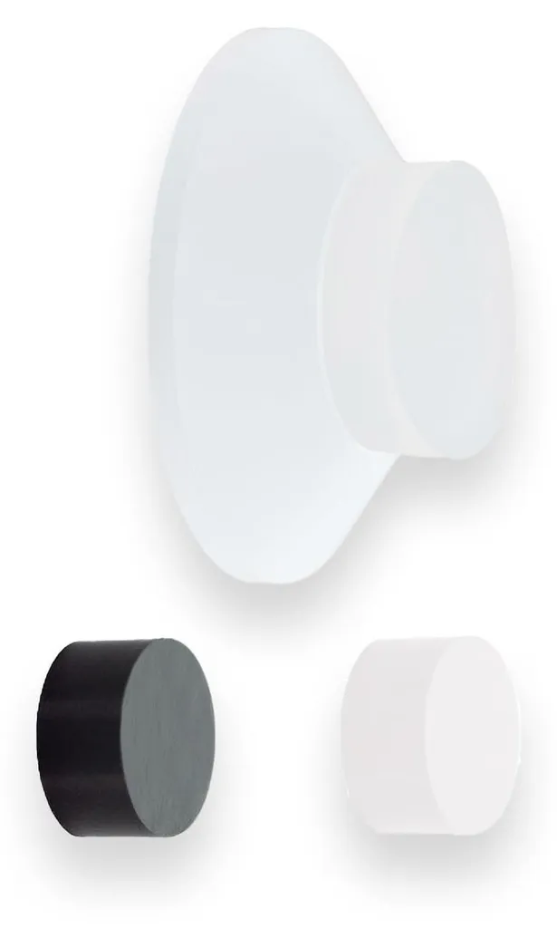 Butoir de porte conique inox blanc anti-choc et bruit avec adhésif