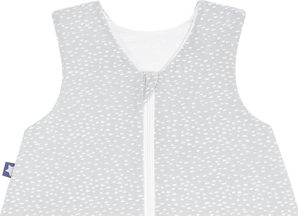 Julius Zöllner GmbH &Co.KG Schlafsack Tiny Squares Grey Sommerschlafsack Jersey 80/86 (BxLxH) B=53 x L=86 x H=2 cm