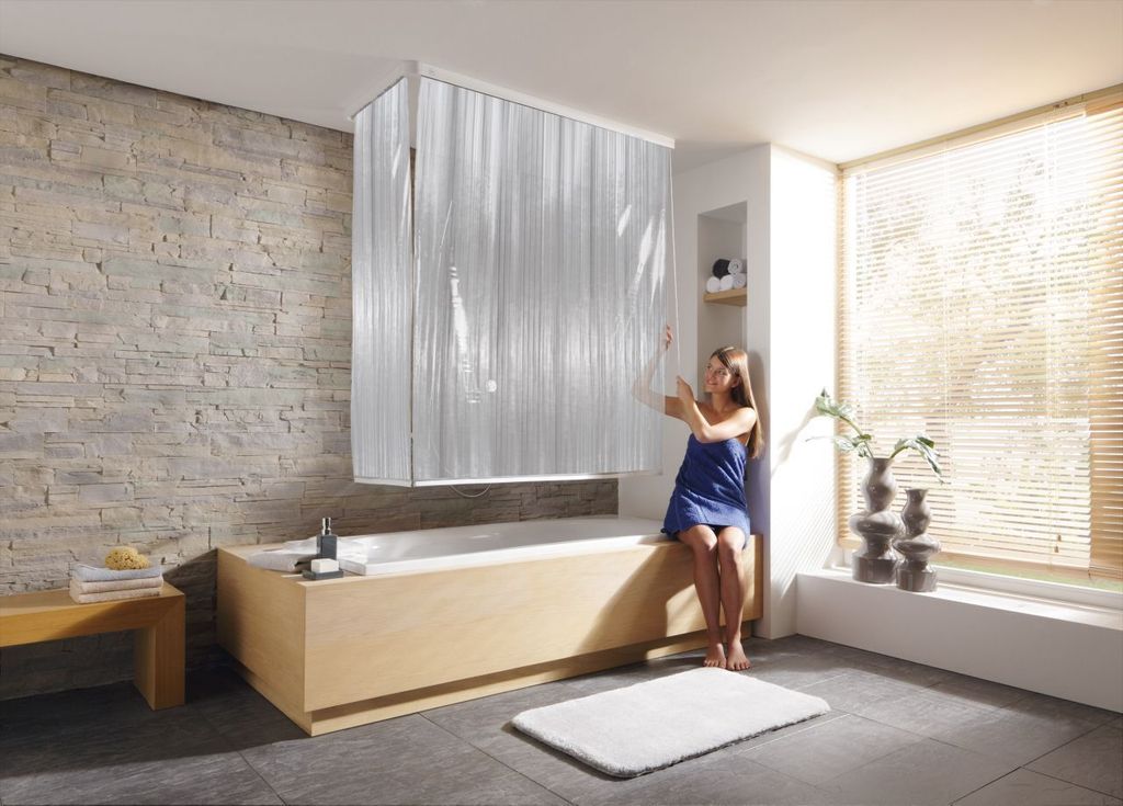 Kleine Wolke Duschrollo für Badewannen 132 + 62 x 240 cm Produktbild 