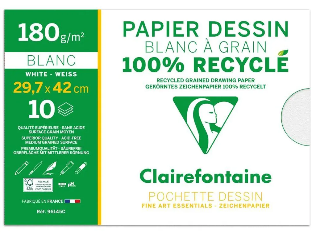 Cahier de dessin A3 12 feuilles 180g pour esquisses et projets d'art