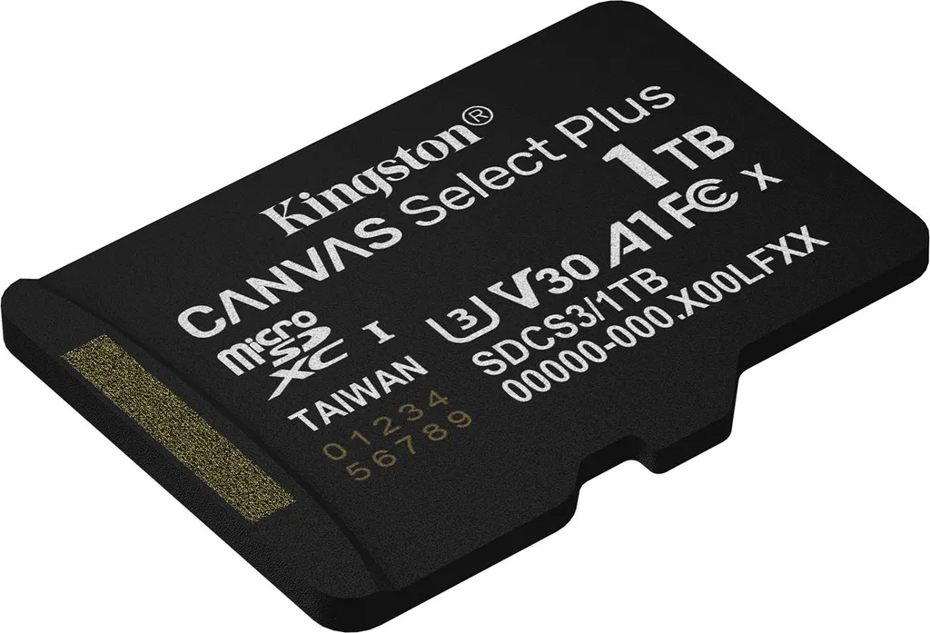 Carte MicroSD 1TB Kingston Canvas Select Plus SDCS3 pour smartphone