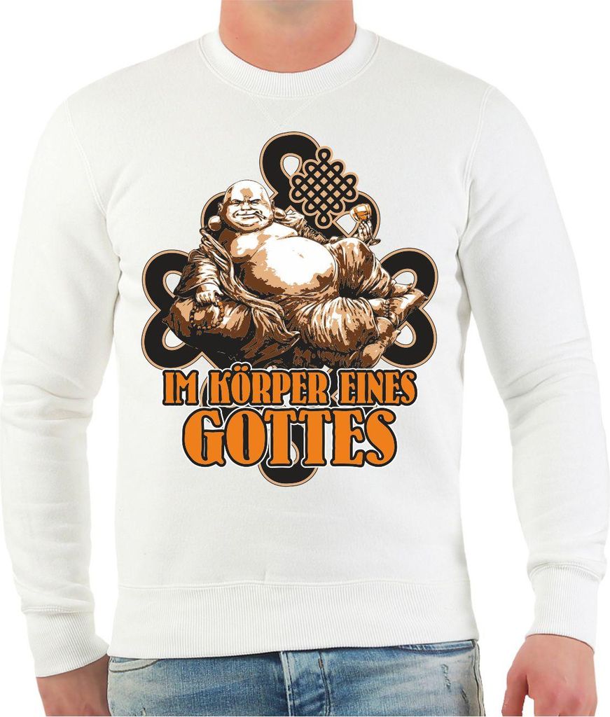 Herren Sweatshirt Im Körper eines Gottes