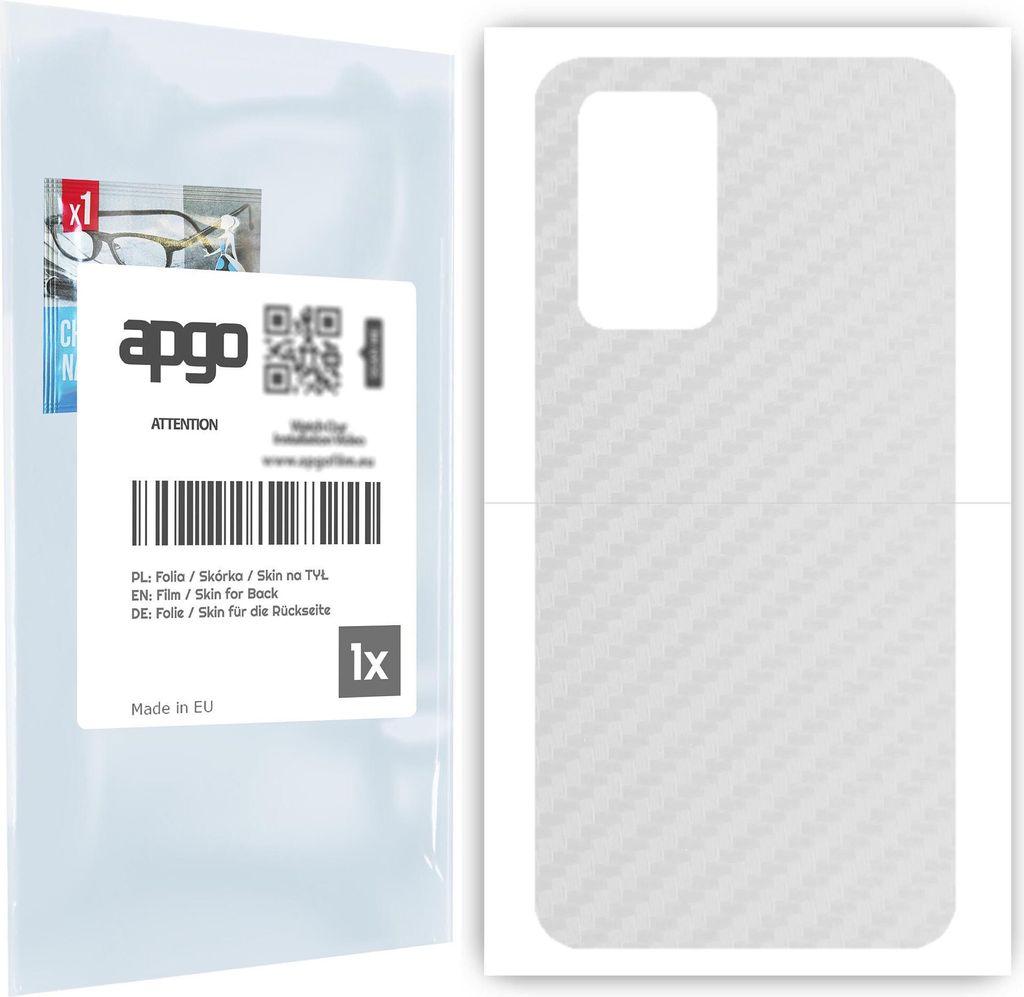 apgo Rückseite Schutzfolie für Realme GT Neo2 - Hinten Schutzfolie Carbon Transparent (durchsichtig), Rückseite Folie schützt vor Kratzern und...
