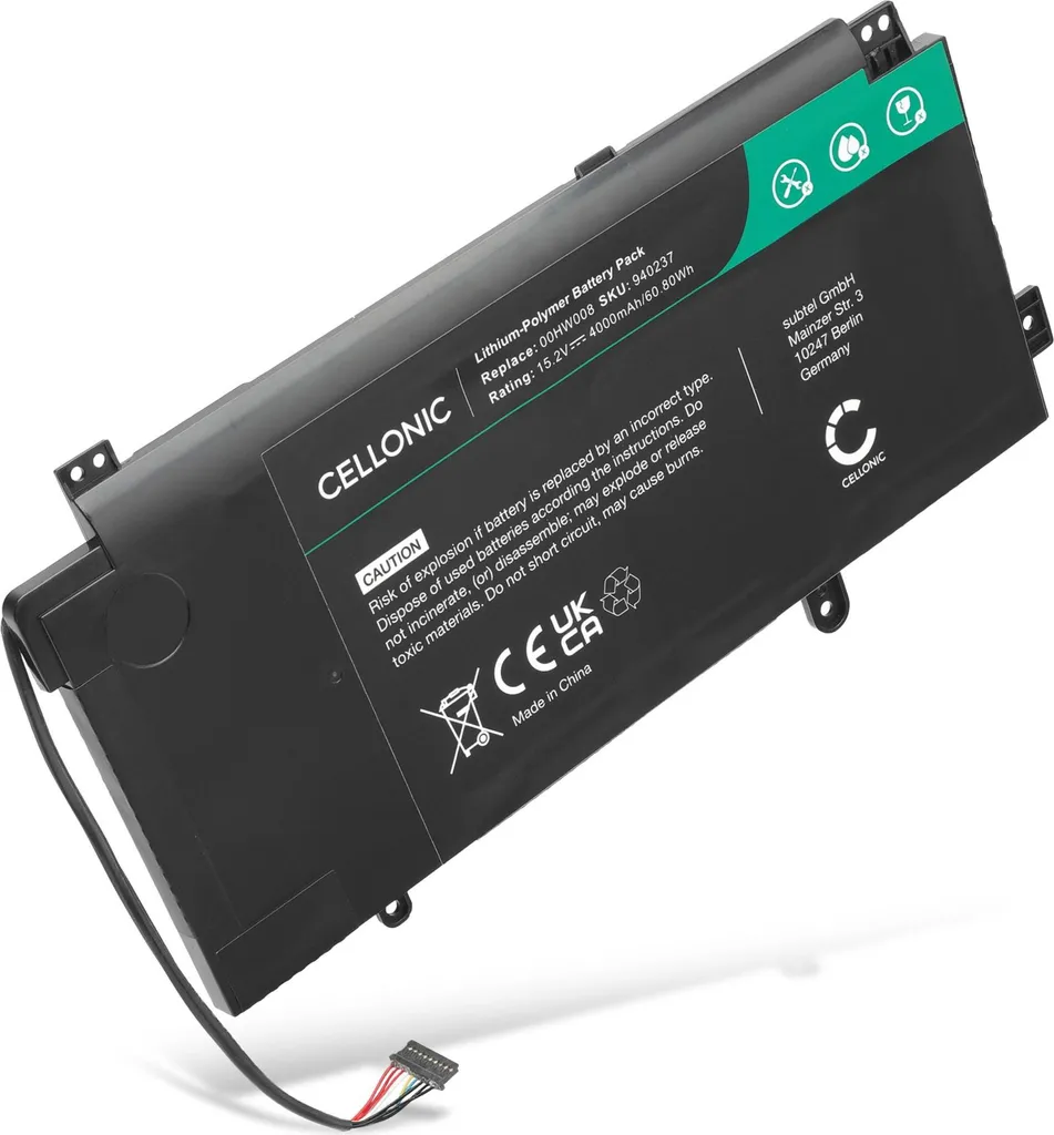 Batteria Lenovo ThinkPad Yoga 15 4000mAh | Ricambio subtel 15.2V Premium