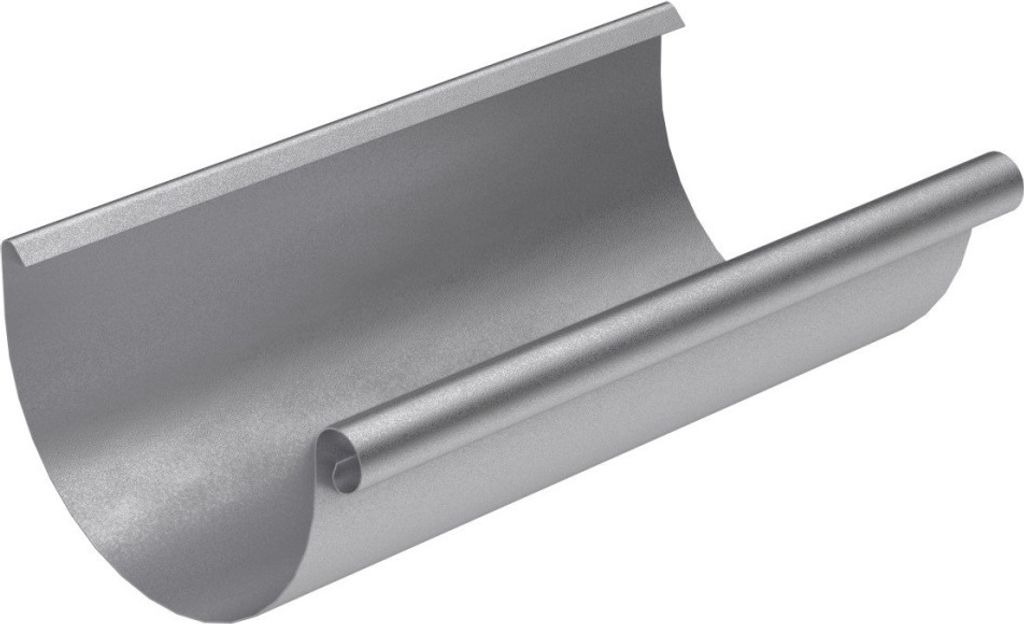 A close-up, studio shot of a single gutter section.